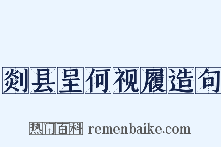 剡县呈何视履造句是什么意思的图片
